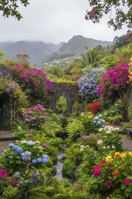 Image pour jardins cachés île aux fleurs Madère